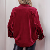 Petite Long Sleeved Shirts For Women PCD56